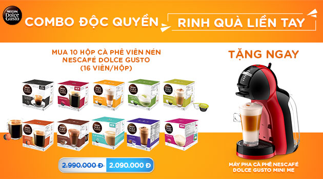 Khuyến mãi NESCAFÉ DOLCE GUSTO: Mua viên nén, tặng máy pha