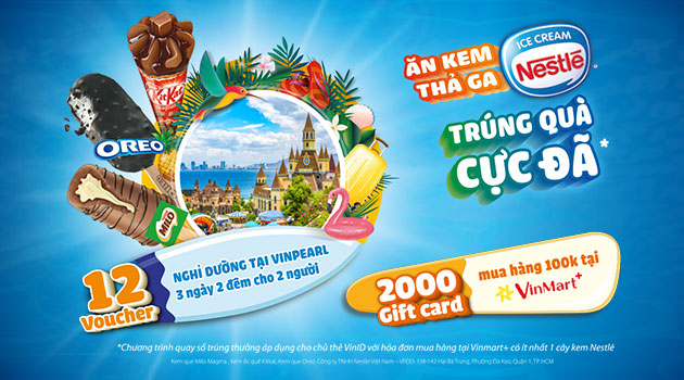 Khuyến mãi kem Nestlé: Ăn kem thả ga, trúng quà cực đã