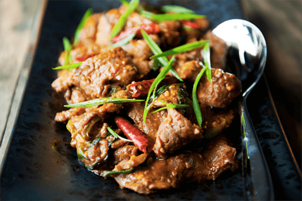 Thịt bò xào Mông Cổ