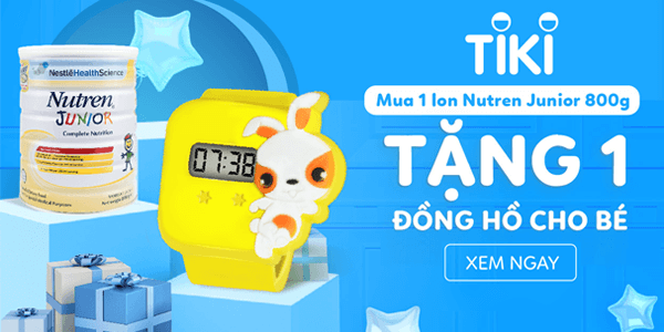 TẶNG Đồng hồ xinh xắn cho bé khi mua 1 lon Nutren 800g.