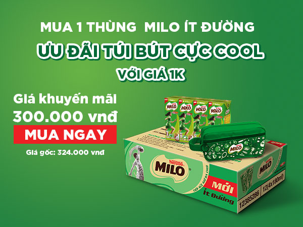 Mua MILO ít đường để được nhận quà năng động.