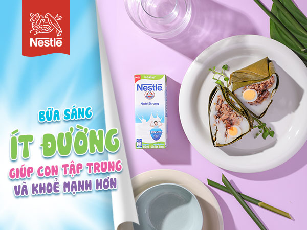 Hãy cùng Nestlé tập cho trẻ thói quen ăn sáng khỏe mỗi ngày với Sữa Ít Đường!