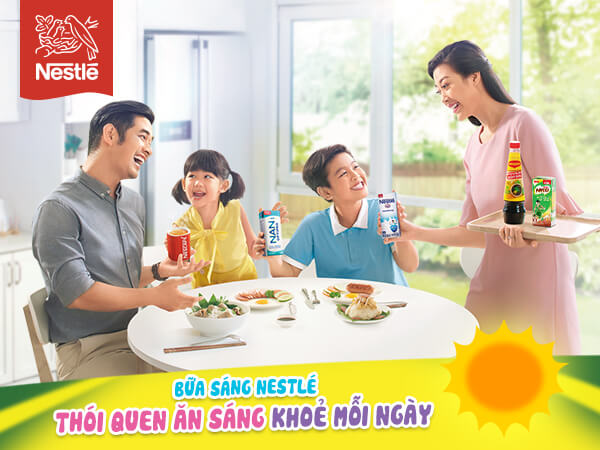 Ba mẹ hãy ăn sáng cùng con