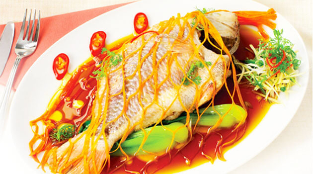 Cá diêu hồng hấp dầu hào