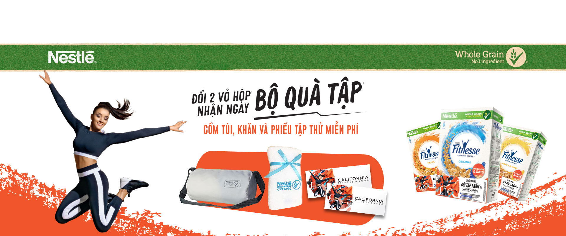 Mua ngũ cốc ăn sáng Nestlé đổi phiếu tập gym