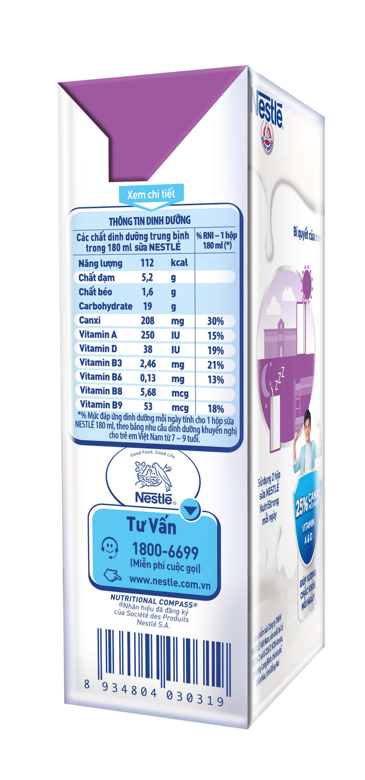 Tất cả thông tin sản phẩm về Sữa tiệt trùng Nestlé® Bear Brand® Hương Việt Quất.