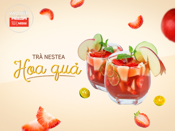 Chia sẽ từ Gia đình Nestlé công thức pha chế trà NESTEA hoa quả.