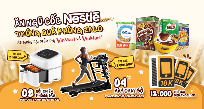 Ăn ngũ cốc Nestlé - Trúng quà khủng Zalo
