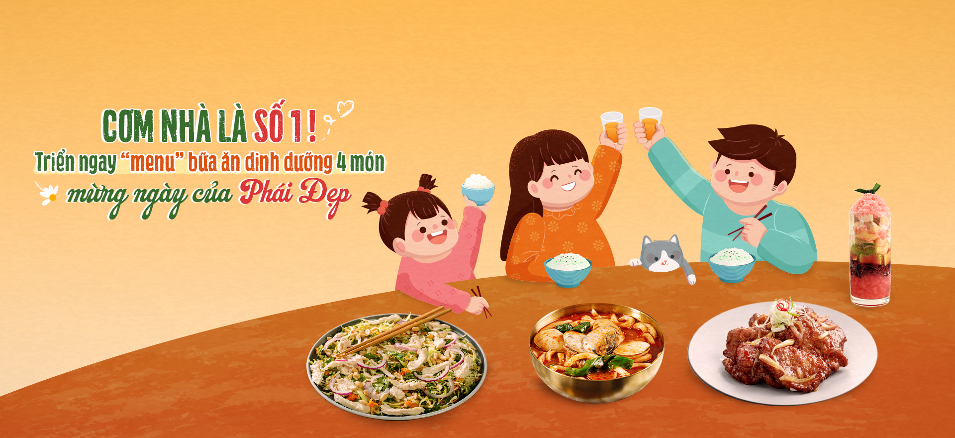 Cơm Nhà Là Số 1 - Triển Ngay “Menu” Bữa Ăn Dinh Dưỡng 4 Món Mừng Ngày Của Phái Đẹp