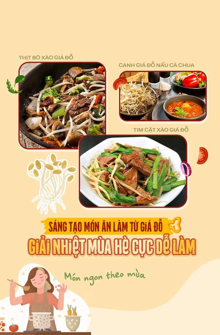 Món ngon theo mùa - Sáng tạo món ăn làm từ giá đỗ giải nhiệt mùa hè cực dễ làm