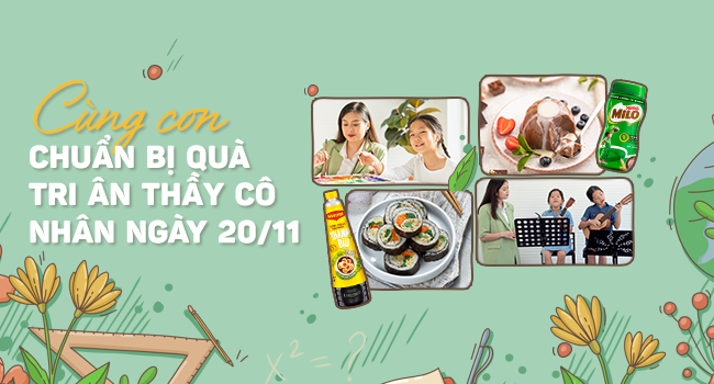 Cùng bé chuẩn bị quà tri ân thầy cô nhân ngày 20/11 