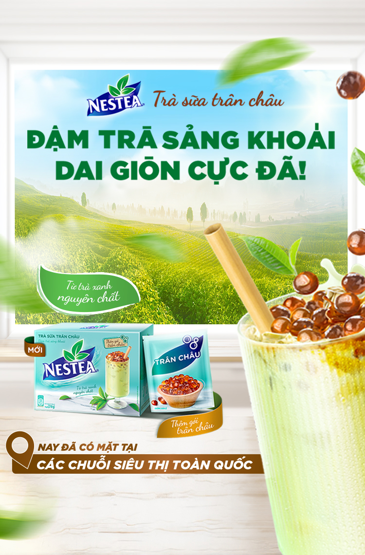 Khám Phá Vị Ngon Đậm Trà Sảng Khoái Từ Trà Sữa Trân Châu Nestea