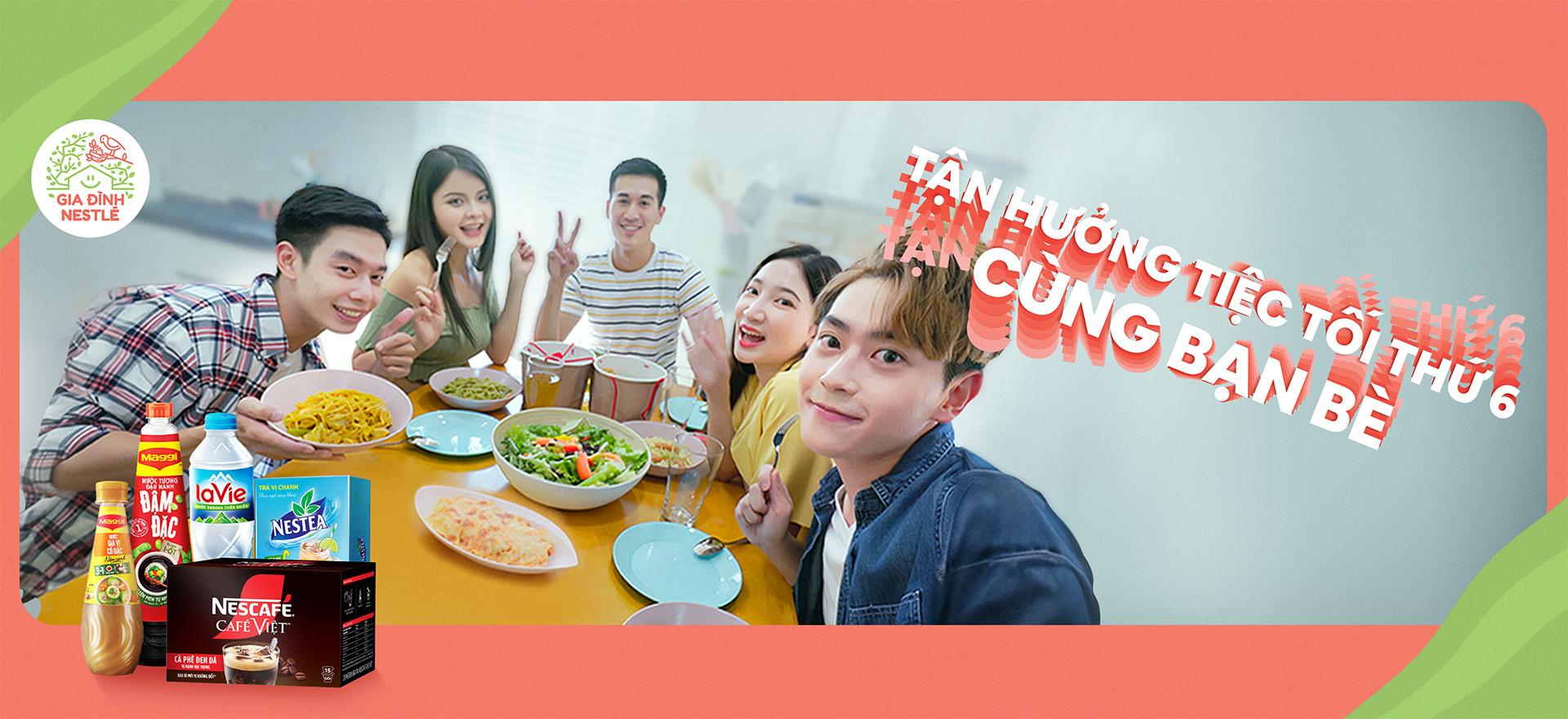 Tiệc tối cuối tuần tận hưởng cuộc sống cùng bạn bè