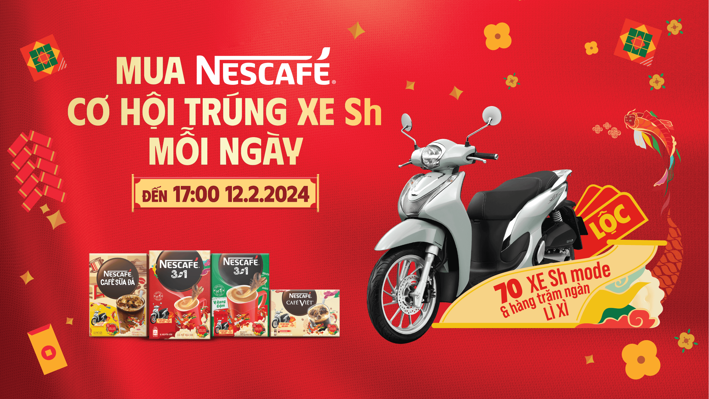 Mua quà Tết chúc tài lộc còn được NESCAFÉ tặng thêm “xe sang, xế xịn”