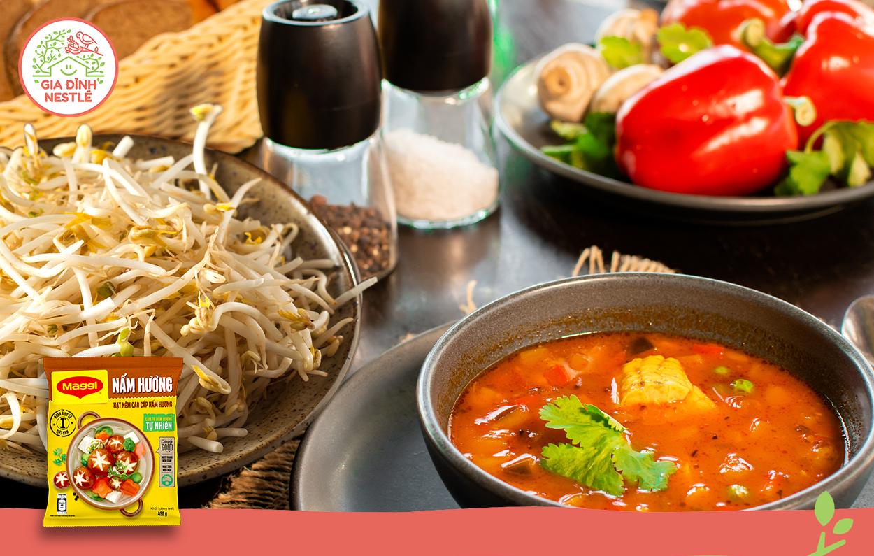 Một món canh ngon cho mùa hè sao có thể thiếu Hạt nêm MAGGI nấm hương? Nêm nếm ngon lành cùng MAGGI nhé!