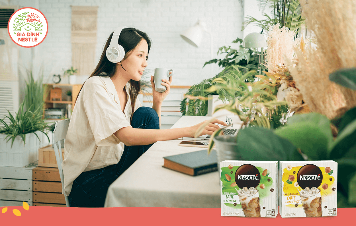 Đừng quên người bạn đồng hành NESCAFÉ Latte Sữa Hạt để cân bằng cuộc sống