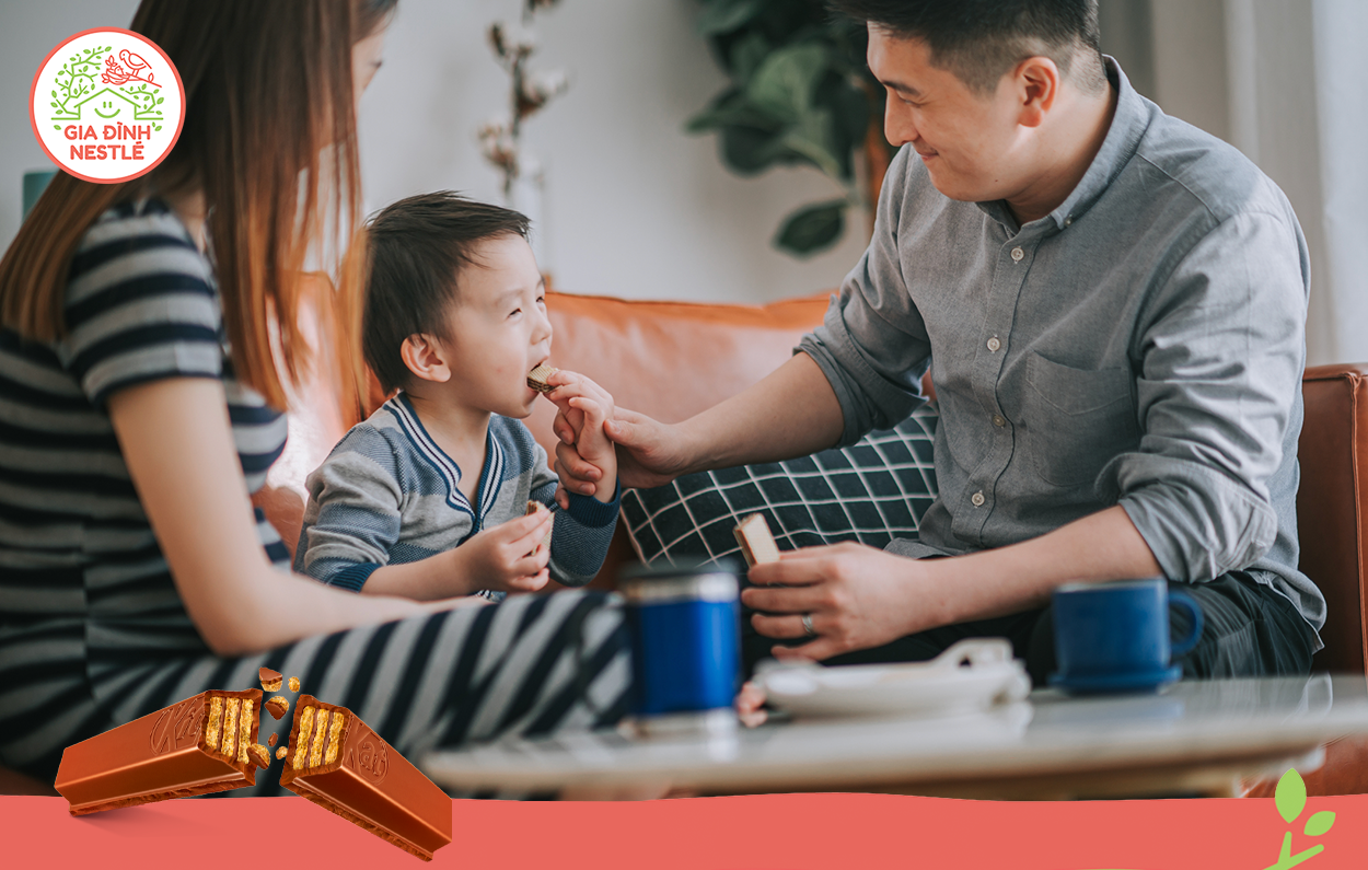 Biến giờ giải lao thành khoảnh khắc kết nối các thành viên nhà mình. Nghỉ Xả Hơi, Xơi KitKat ngay nào!