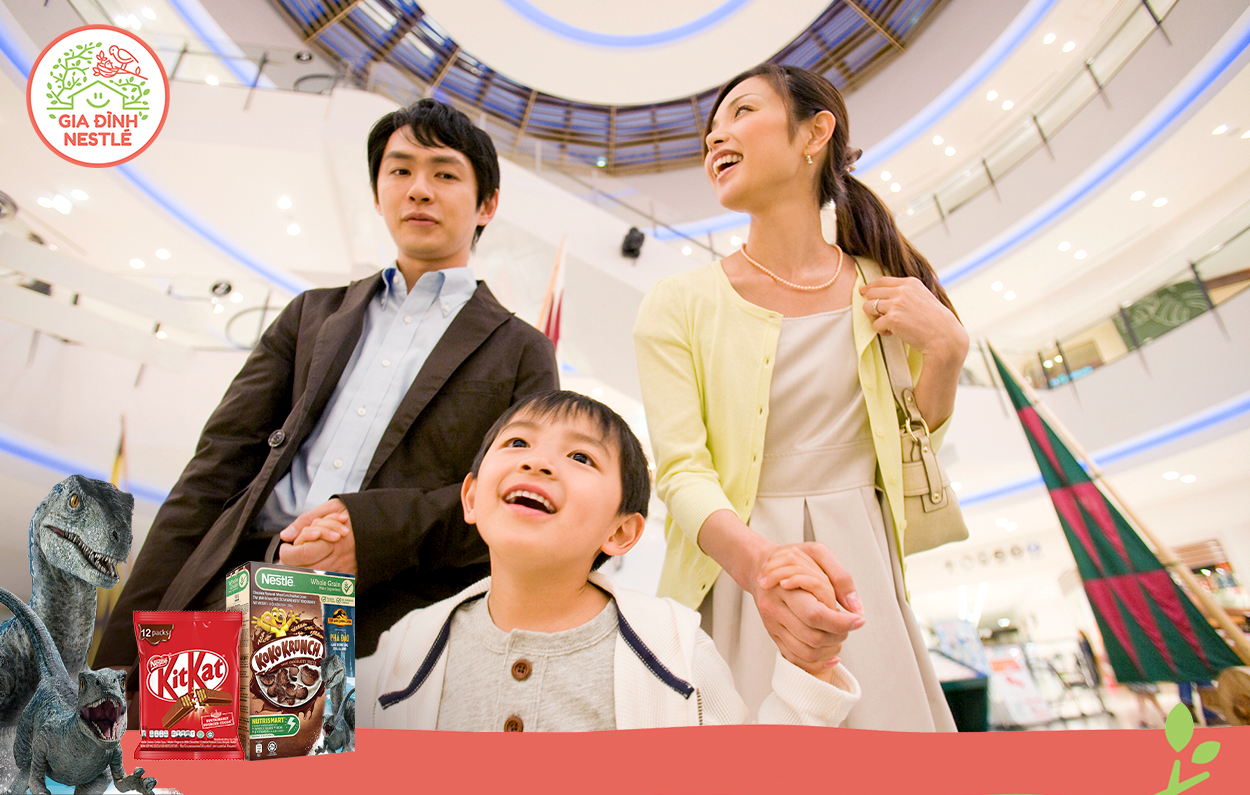 Cho con thưởng thức Bánh Ăn Sáng Nestlé KOKO KRUNCH và chơi trò chơi phá đảo khủng long để nhà mình thêm gắn kết nhé!