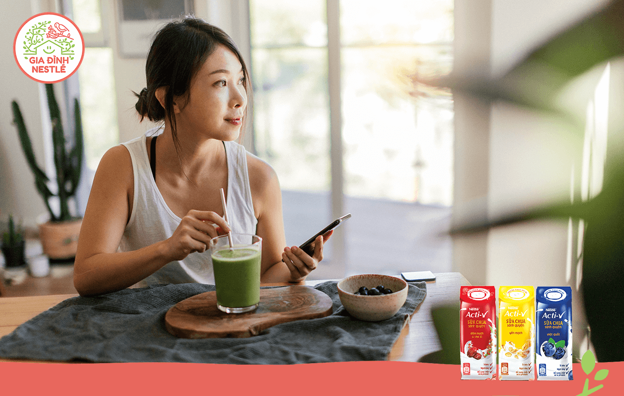 Thưởng thức ngay Sữa Chua Sánh Quyên Nestlé ACTI-V hè này để tha hồ “tận hưởng lành mạnh” với nhiều lợi ích cho sức khoẻ!
