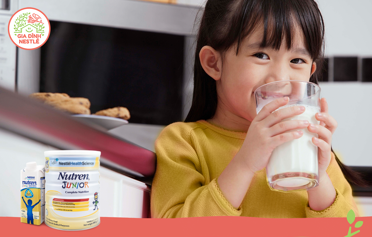 Bổ sung cho con nguồn dinh dưỡng toàn diện với công thức dinh dưỡng cao năng lượng đến từ Nestlé Thụy Sĩ NUTREN JUNIOR ngay!