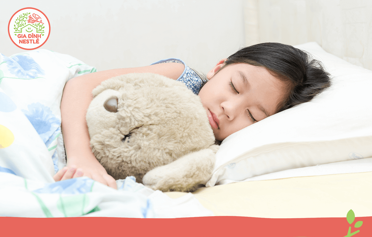Hãy cho bé nghỉ ngơi đầy đủ để luôn khoẻ mạnh và phát triển tích cực nhé!