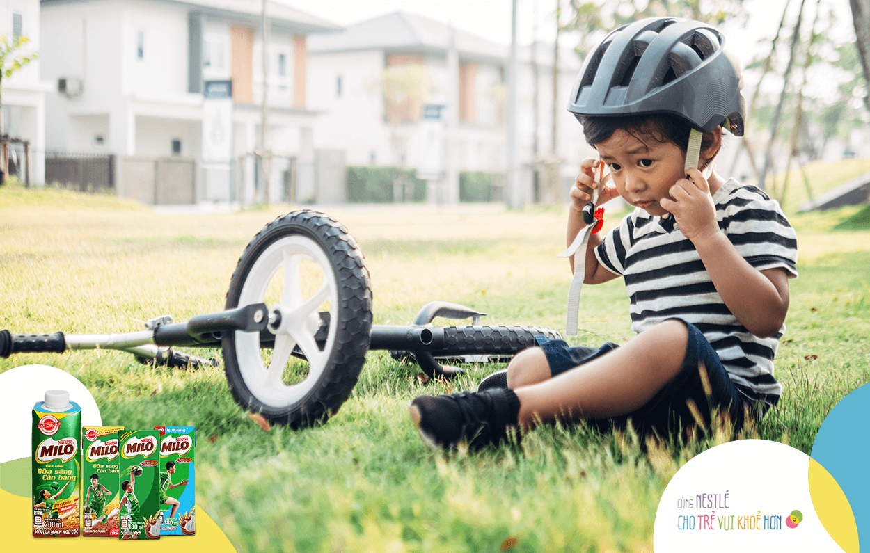 Uống Nestlé MILO® cung cấp năng lượng và các dưỡng chất thiết yếu hỗ trợ bé tăng cường các hoạt động thể chất