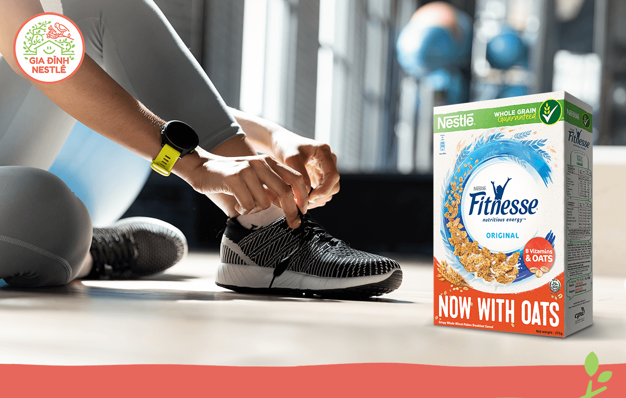 Kết hợp rèn luyện thể chất cùng bánh ăn sáng Nestlé FITNESSE để phòng bệnh hiệu quả